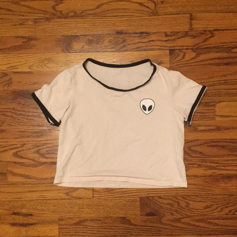 light pink alien crop top